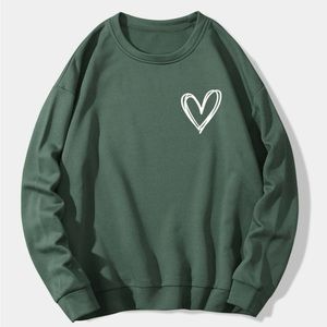 Heart Print Sweatshirt